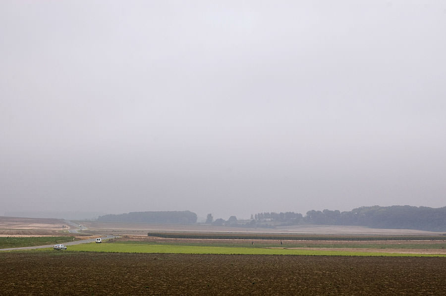 Hunters in the fields of northern France