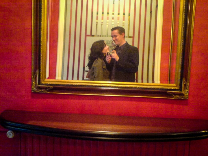Self portrait with Jo in a hotel in Reims, France, 2006