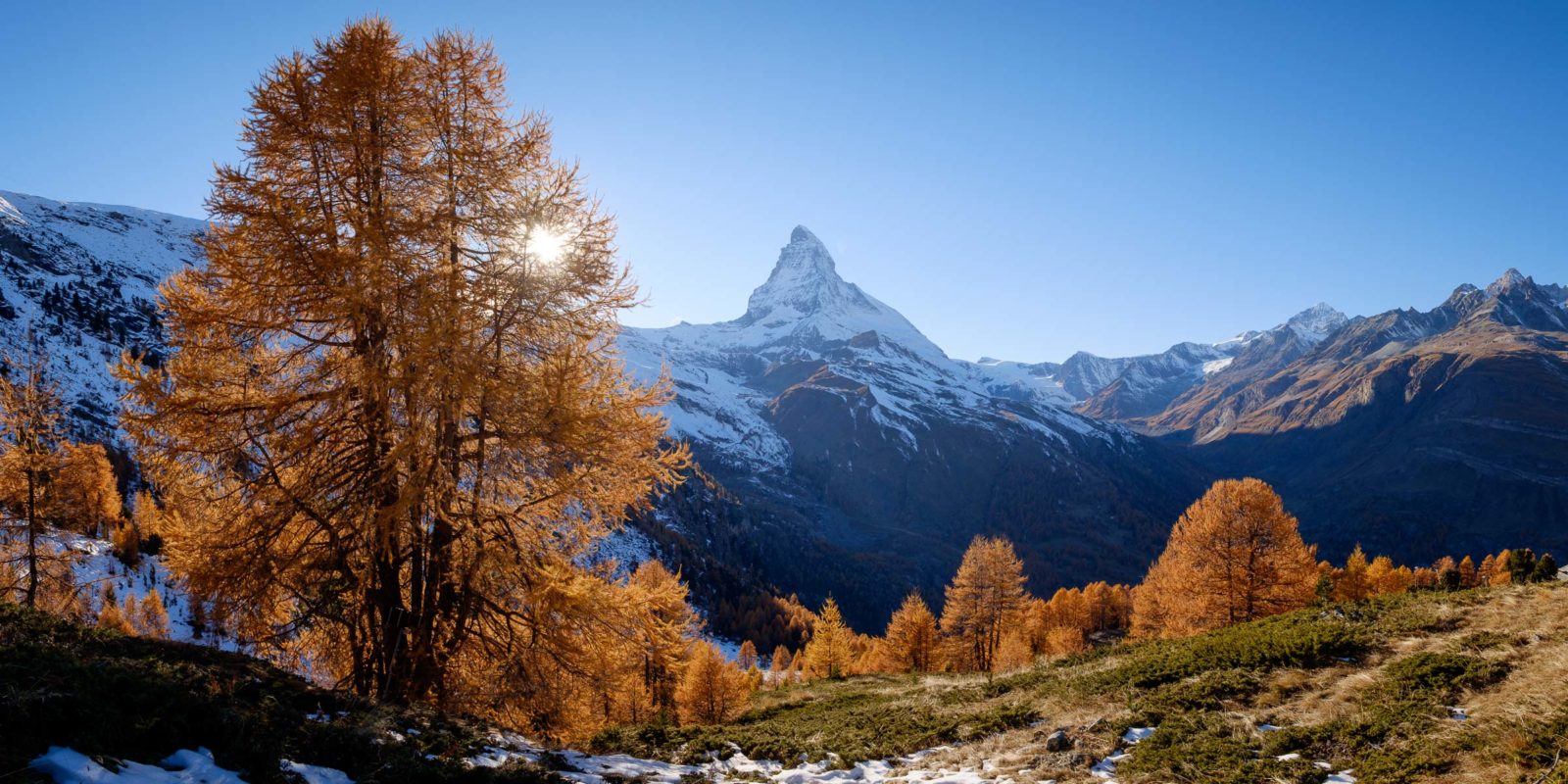 Matterhorn from Riffelalp in autumn