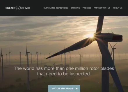 Screenshot of the Sulzer Schmid website