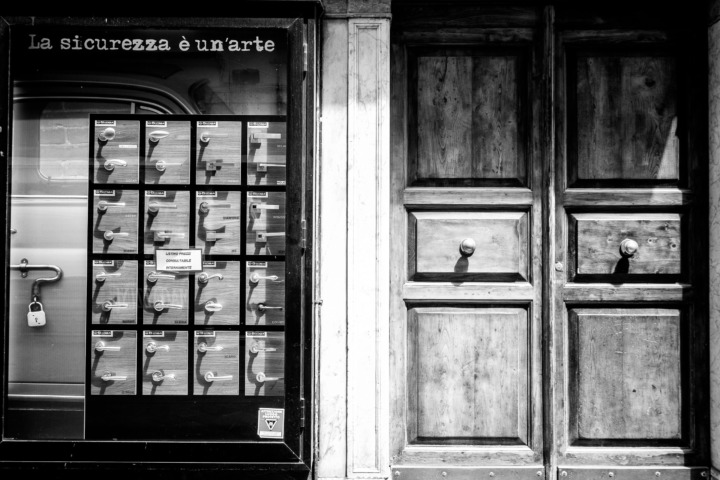 Shop fronts in La Spezia, Italy