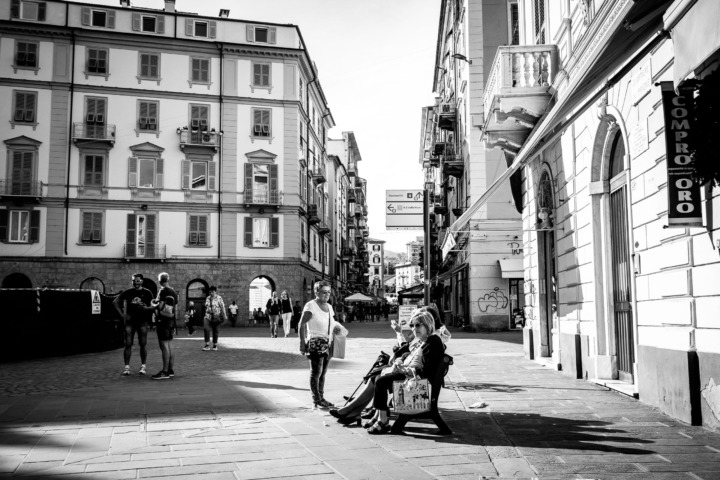Street scene in La Spezia, Italy