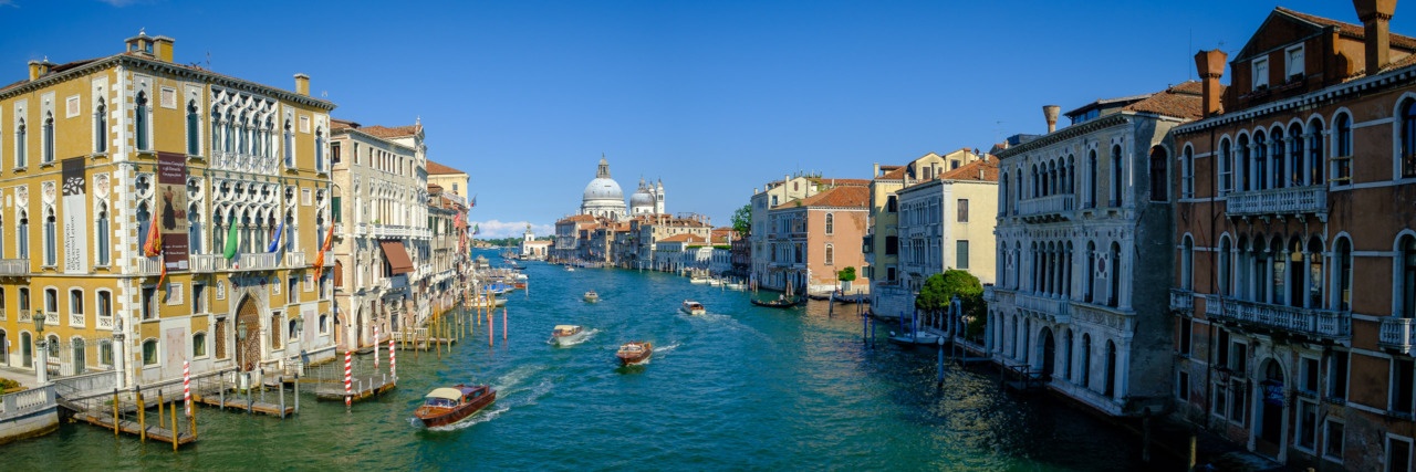 Grand Canal, Venice, photographed from the Ponte dell'Accademia