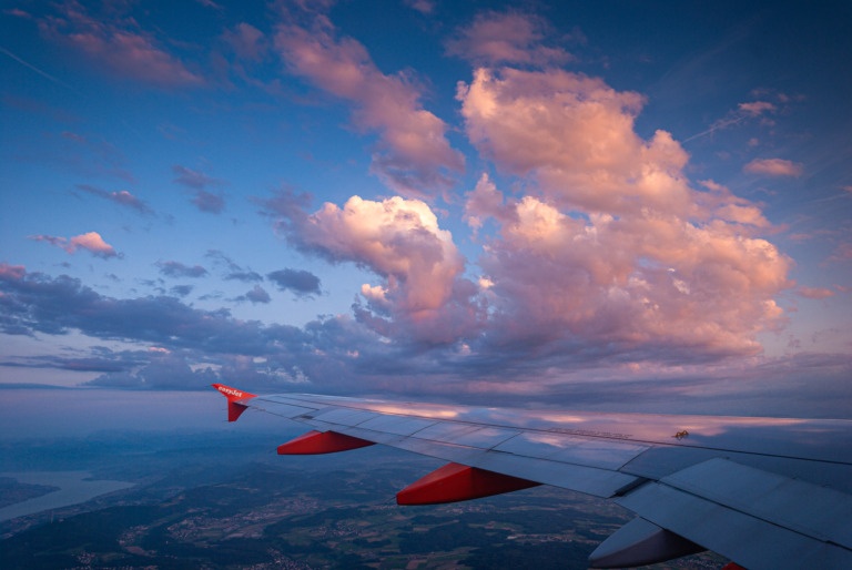View from an easyJet plane window, 2009