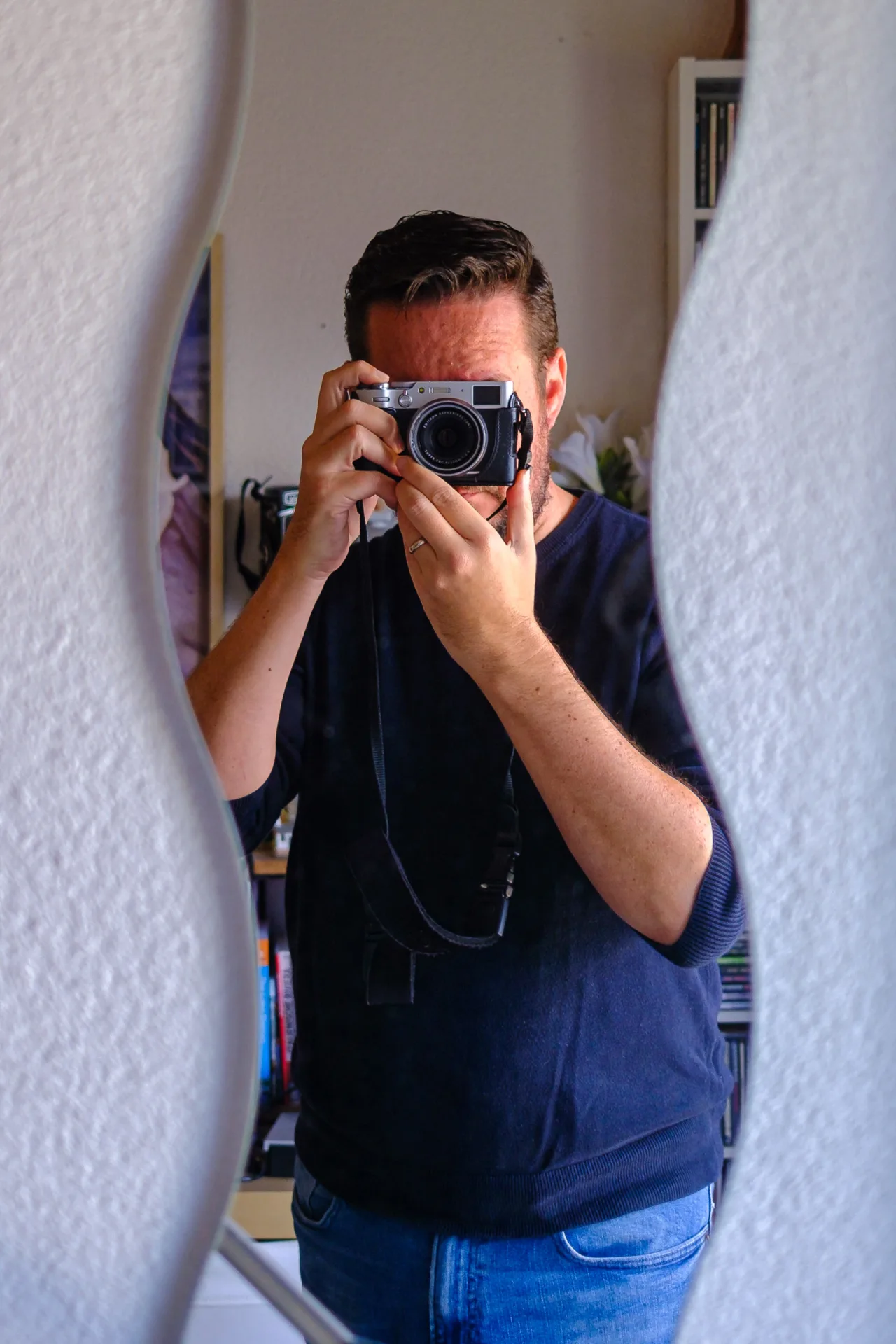 Mark Howells-Mead self portrait in a mirror