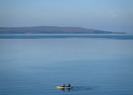 Kayakers in the bay at Uig