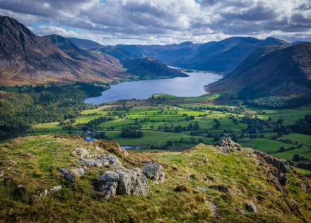 View from Loweswater Fell to Crummock Water
