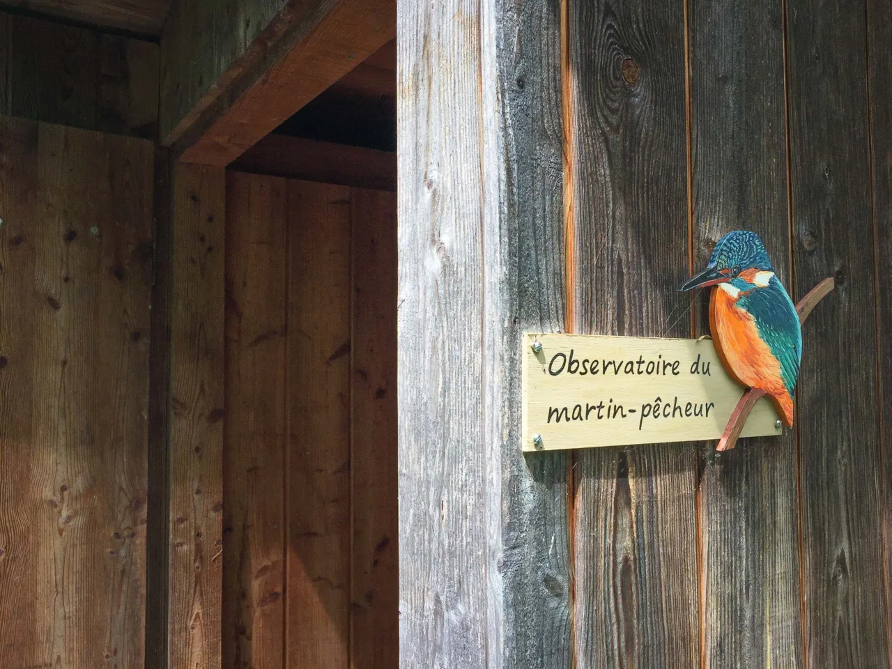 Bird hide entrance at La Sauge