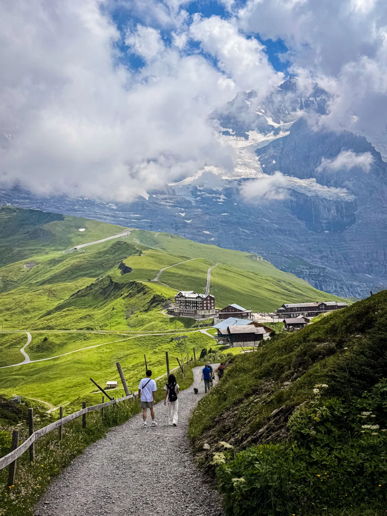 Cloudy summer day at Kleine Scheidegg