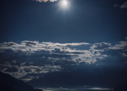 Lake Thun by moonlight