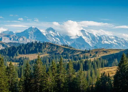 Eiger, Mönch and Jungfrau from Lombachalp