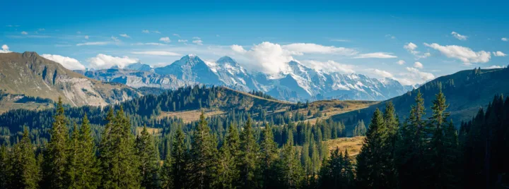 Eiger, Mönch and Jungfrau from Lombachalp