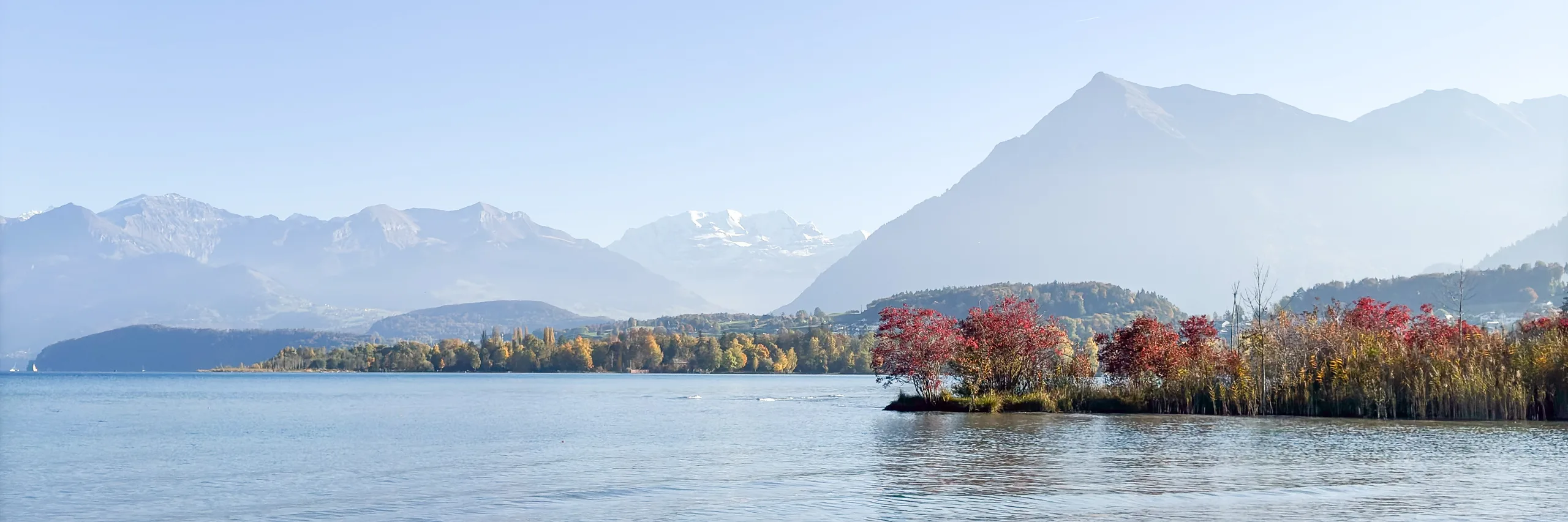 Autumn panorama at Bonstetten Park