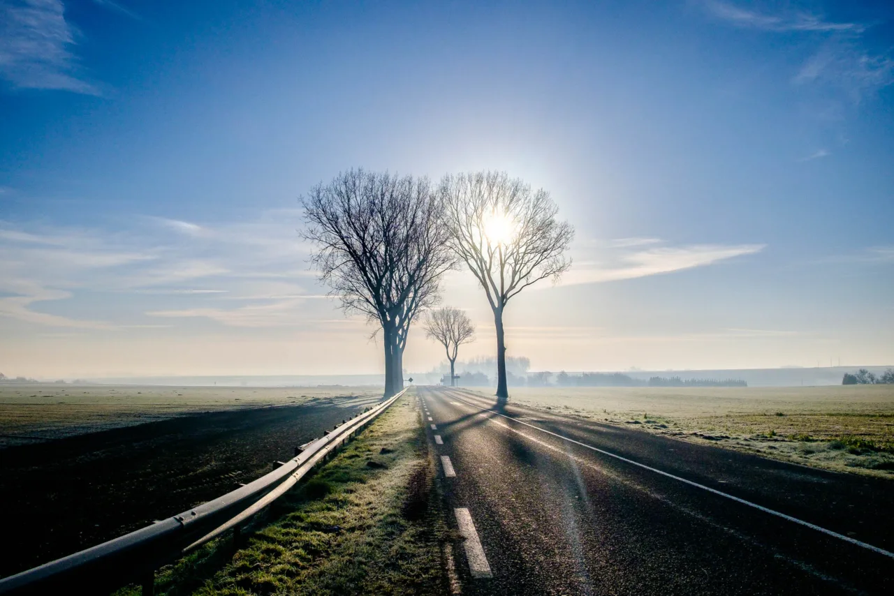 Frosty countryside near Saint-Omer