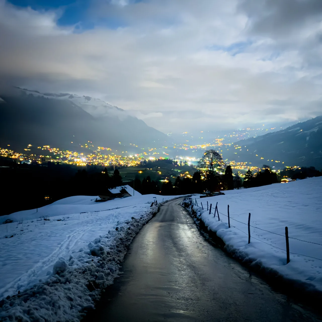 Frutigen by moonlight