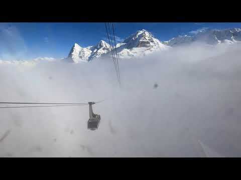 Birg to Mürren through the clouds